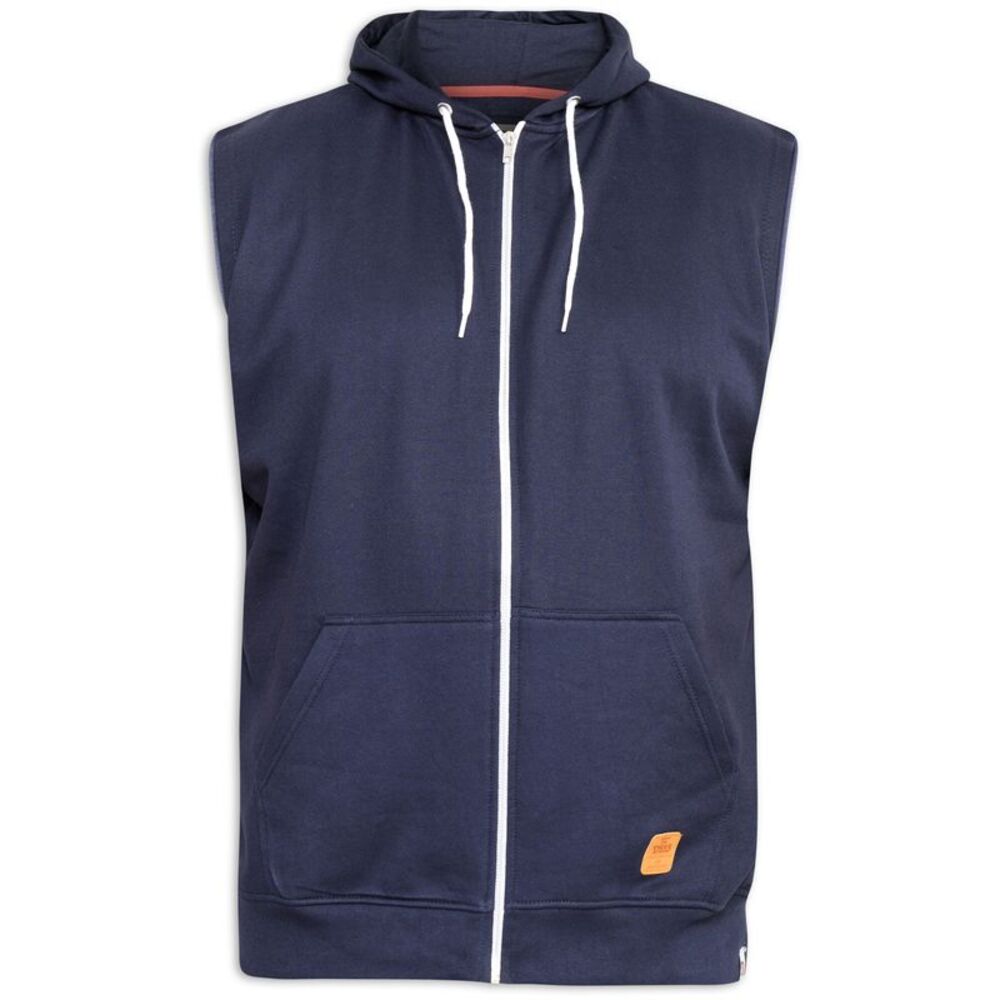 Duke Mens D555 Blake Kingsize Sleeveless Full Zip Hoodie / Navy